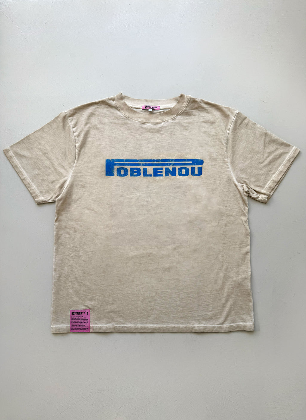 NouHood - Poblenou T-shirt - Beige Blue