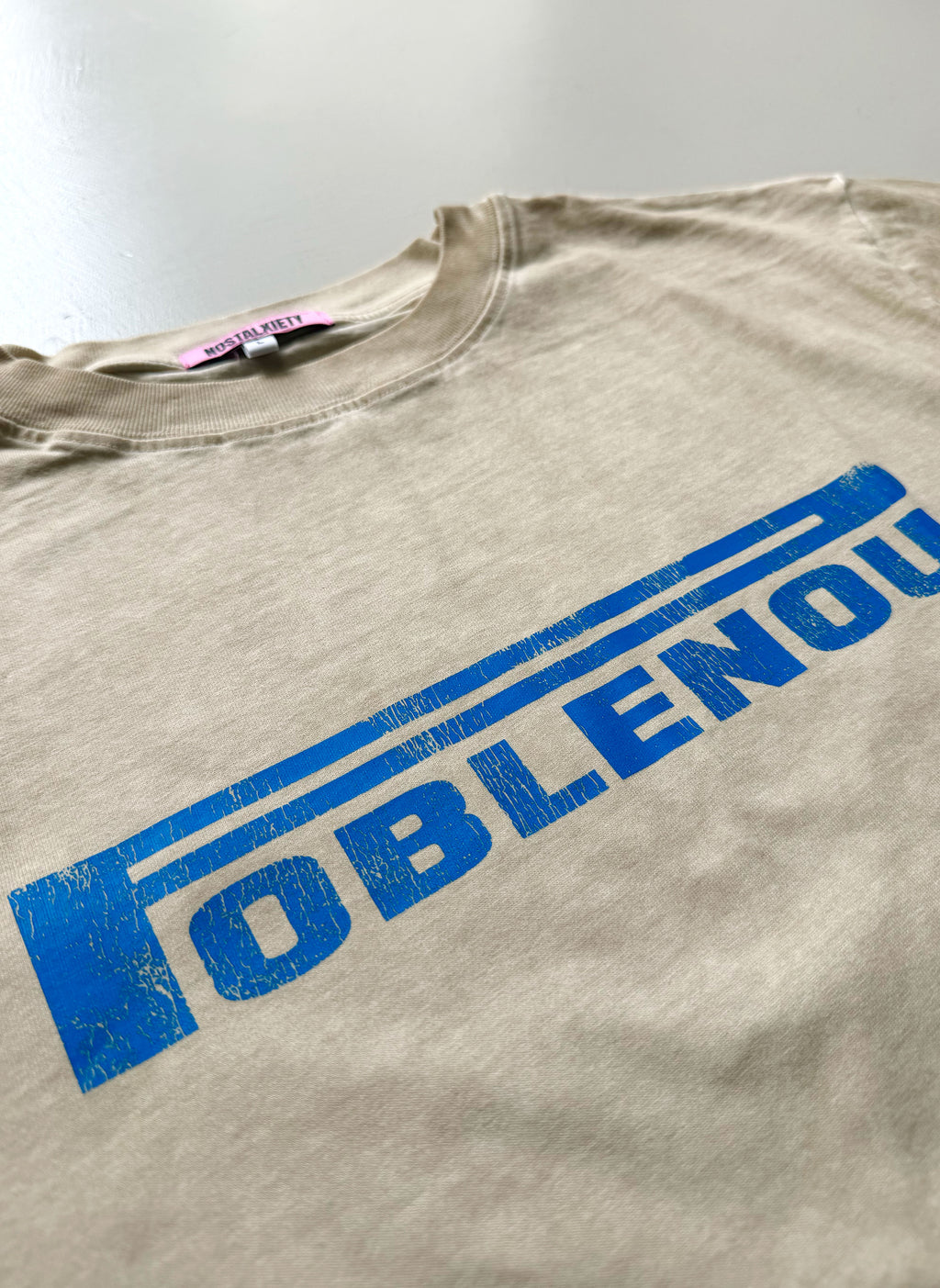 NouHood - Poblenou T-shirt - Beige Blue