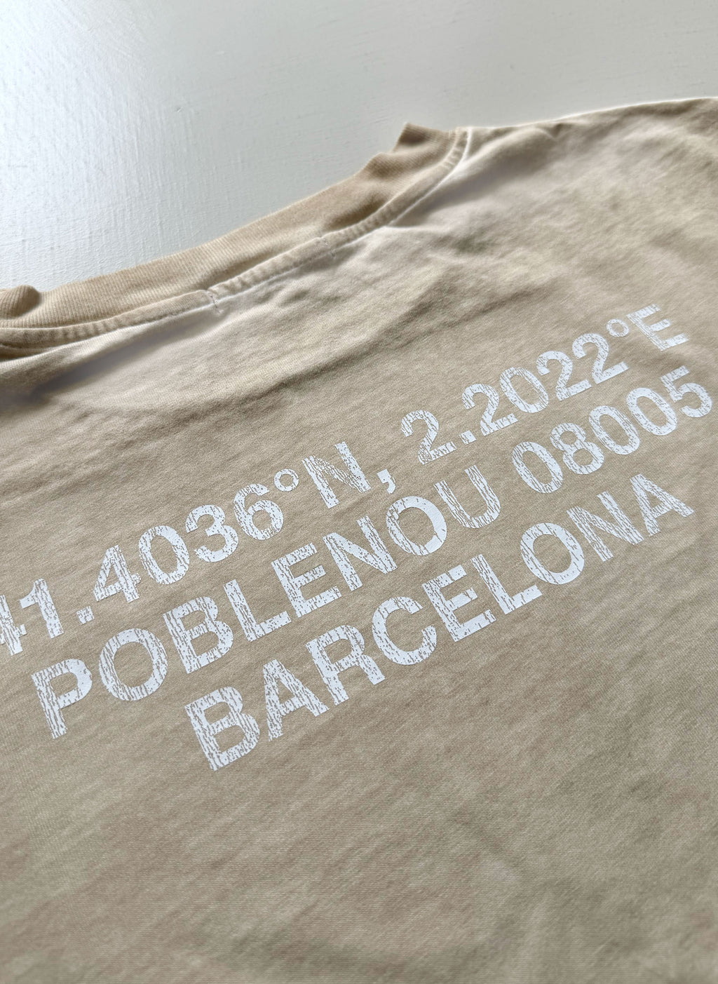 NouHood - Poblenou T-shirt - Beige Blue