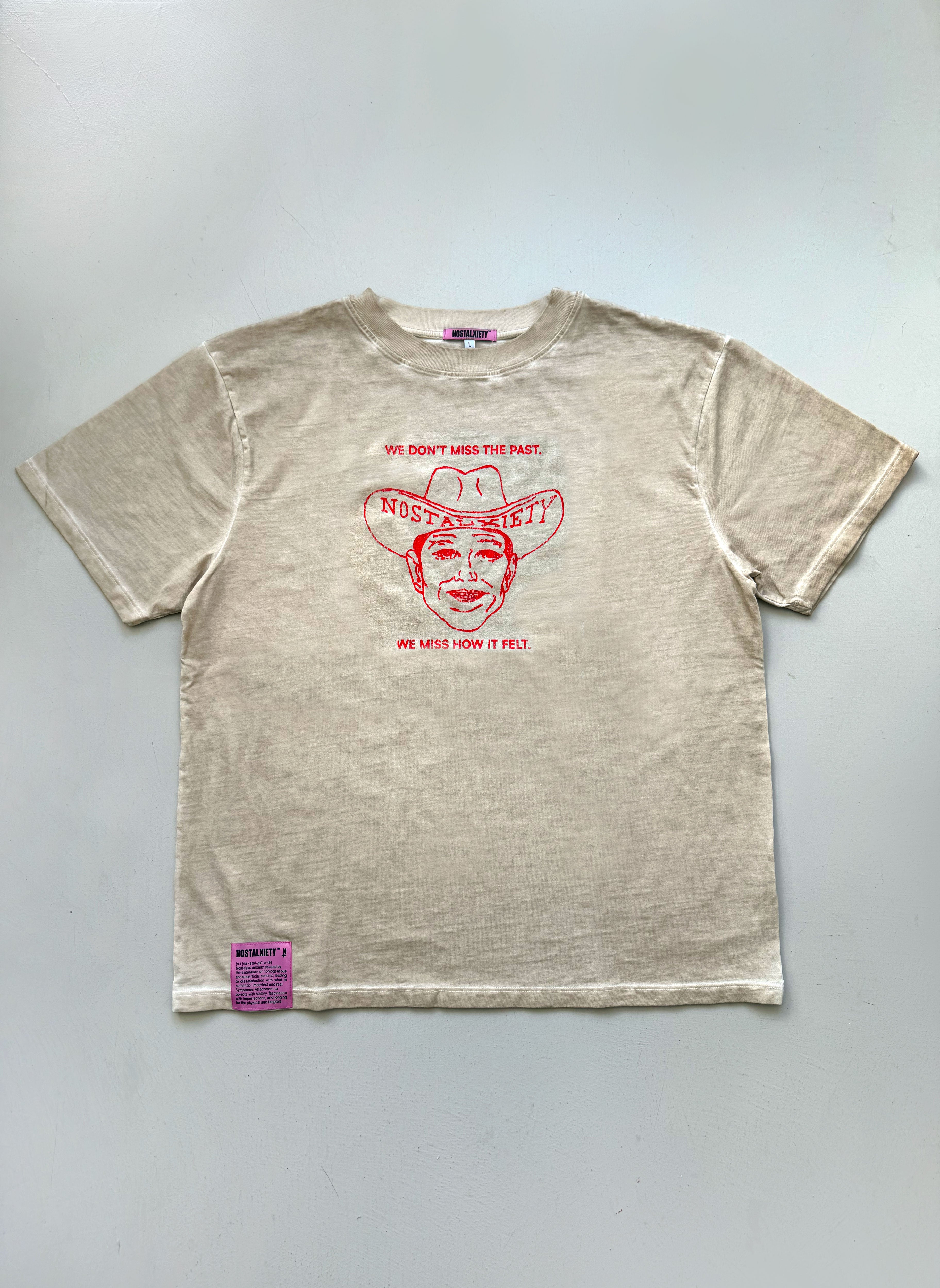 Camiseta - Sweet Wild Past - Beige Faded Wash