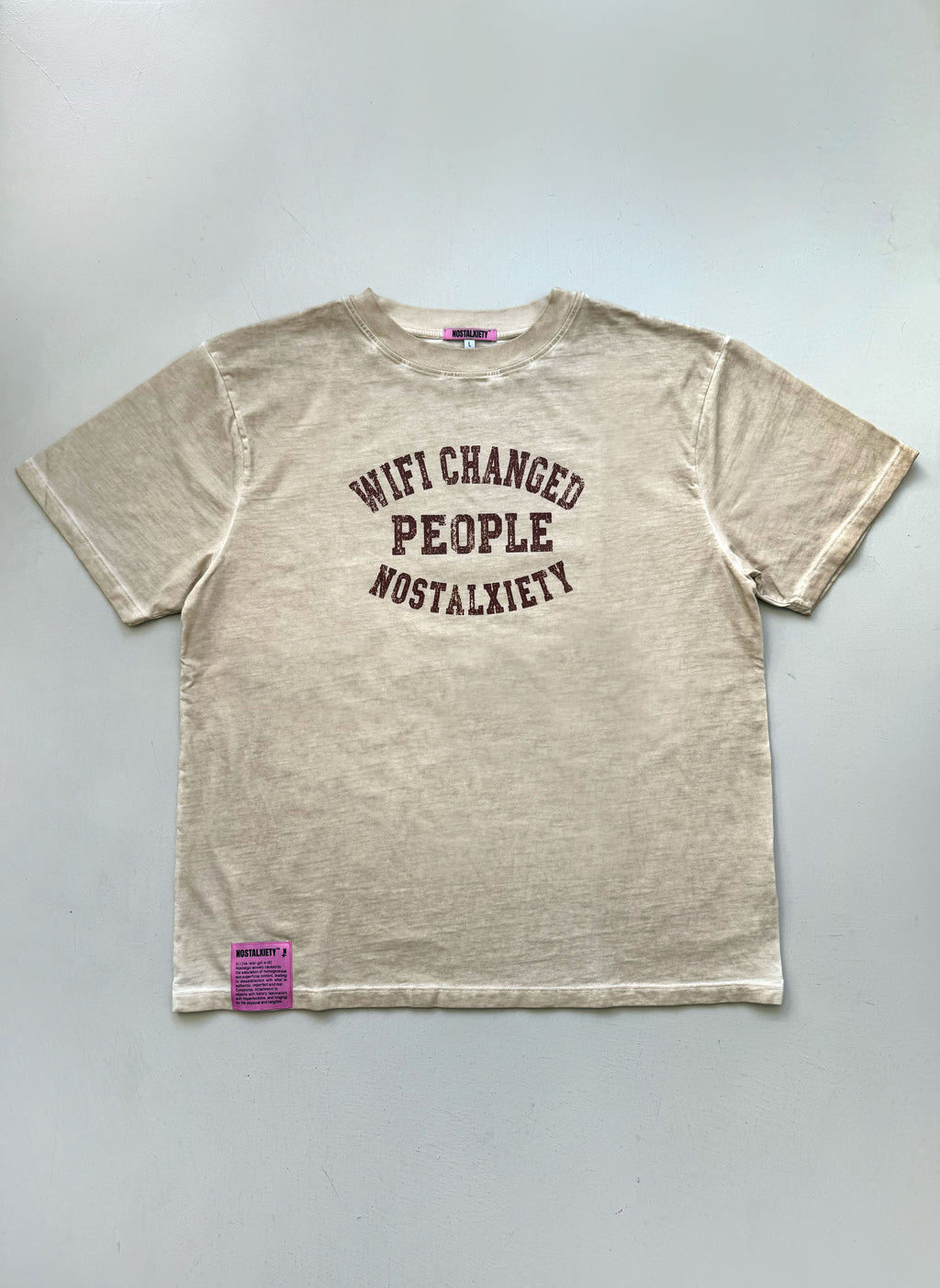 WIFI CHANGED PEOPLE T-Shirt - Sand faded