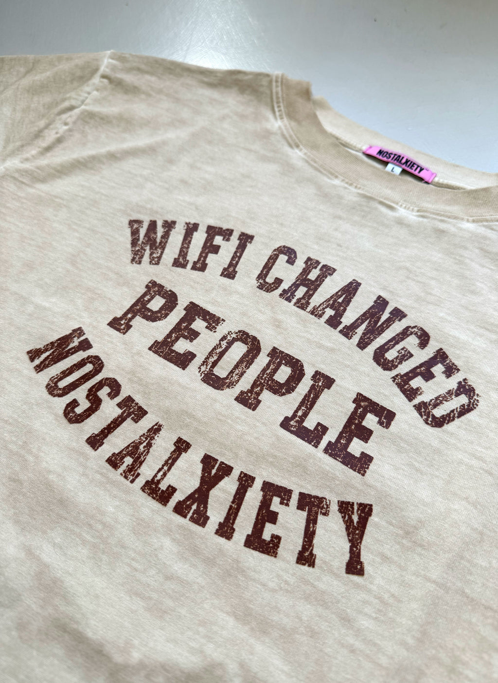 WIFI CHANGED PEOPLE T-Shirt - Sand faded