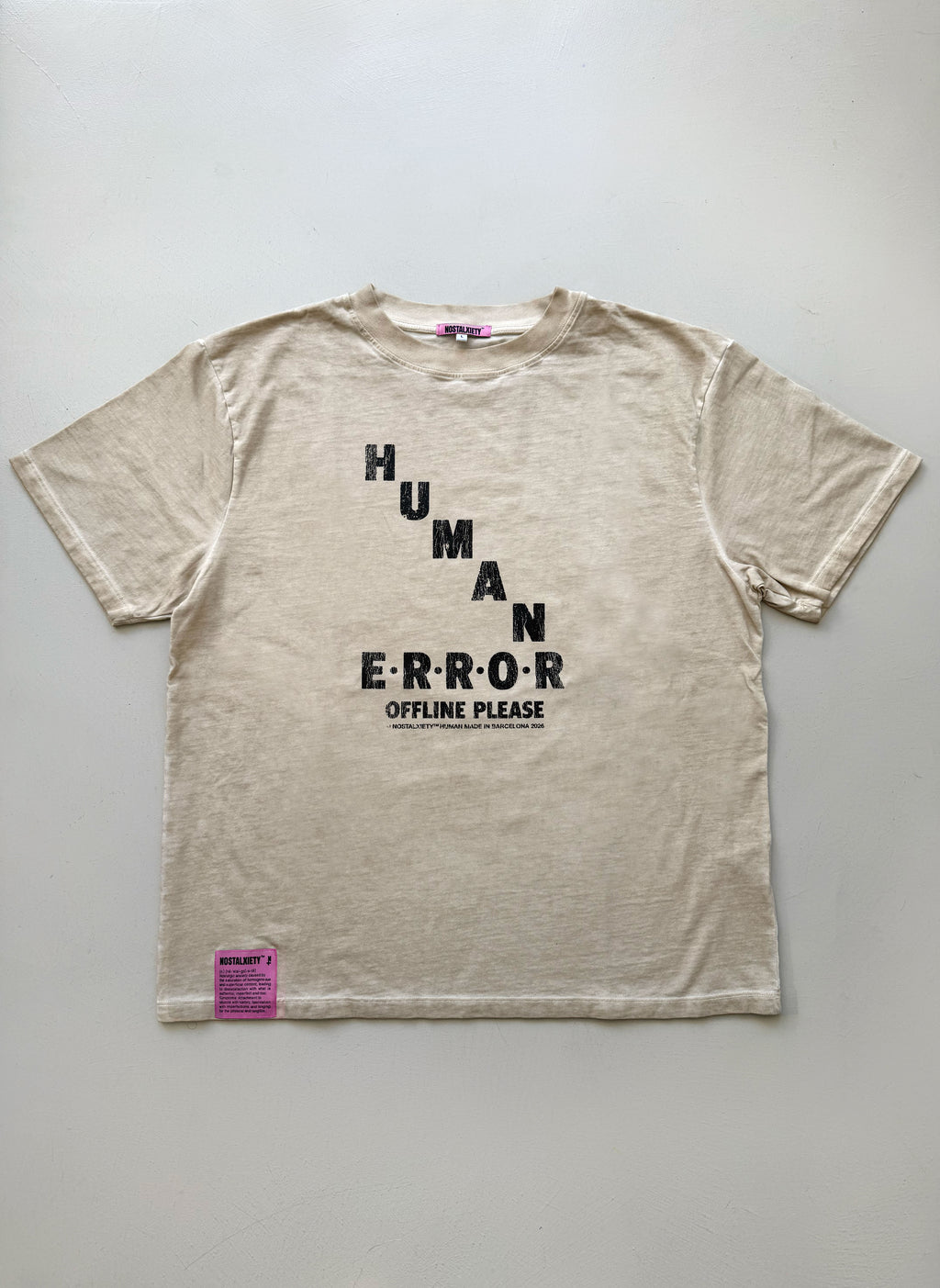 Camiseta HUMAN ERROR - Sand faded