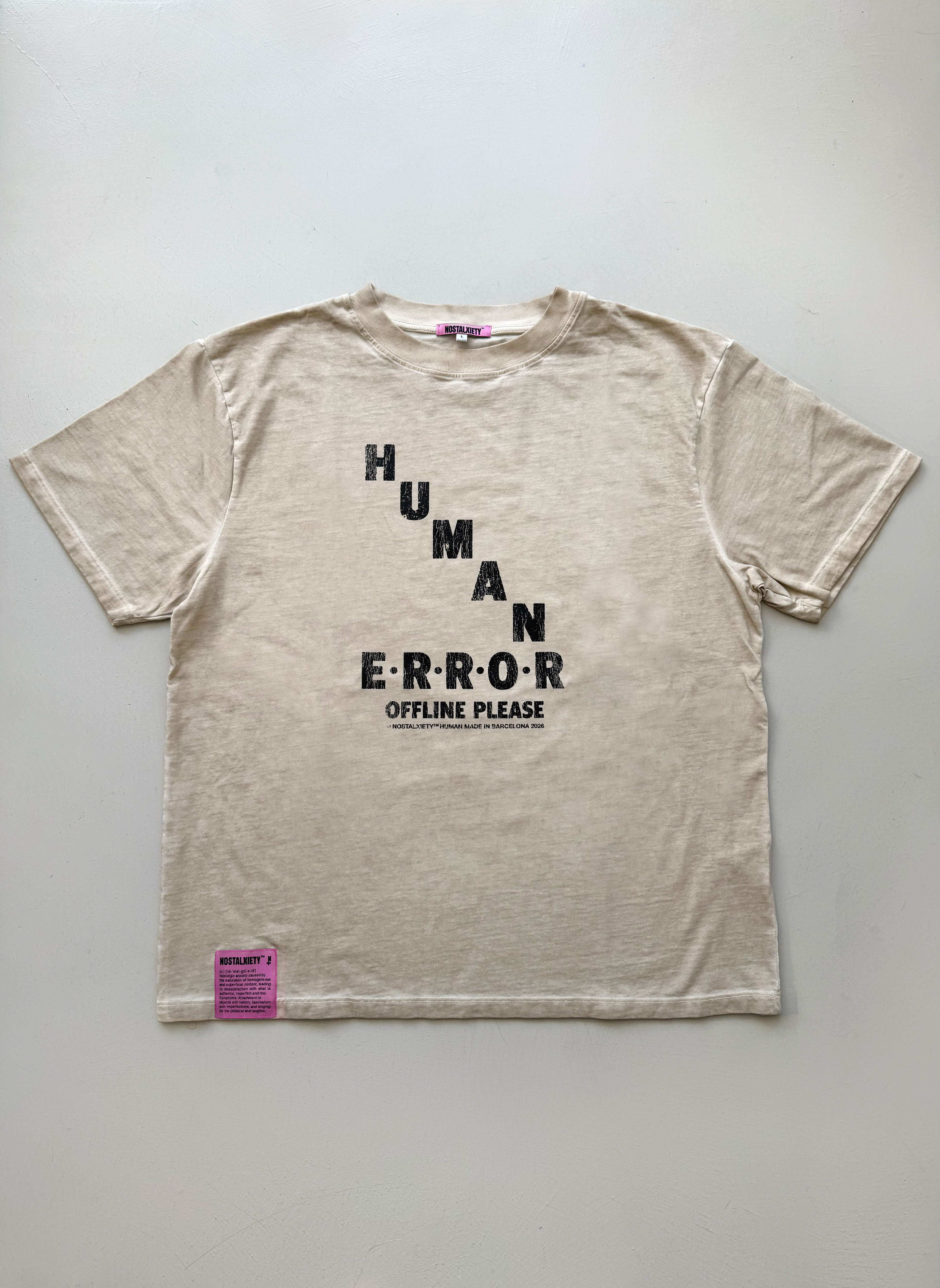 Camiseta HUMAN ERROR - Sand faded