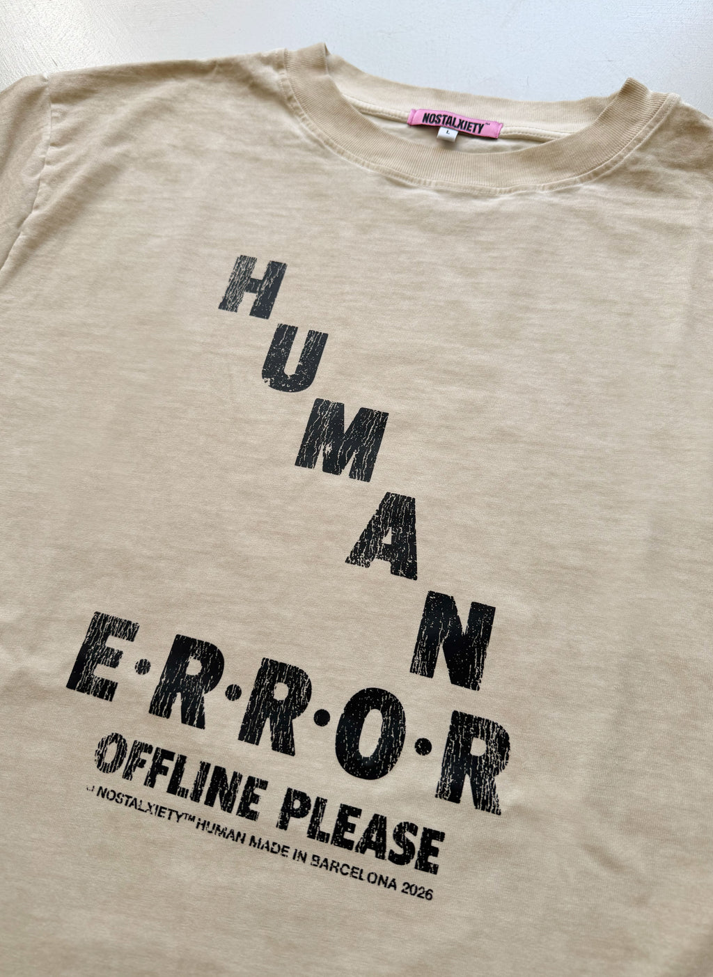 Camiseta HUMAN ERROR - Sand faded