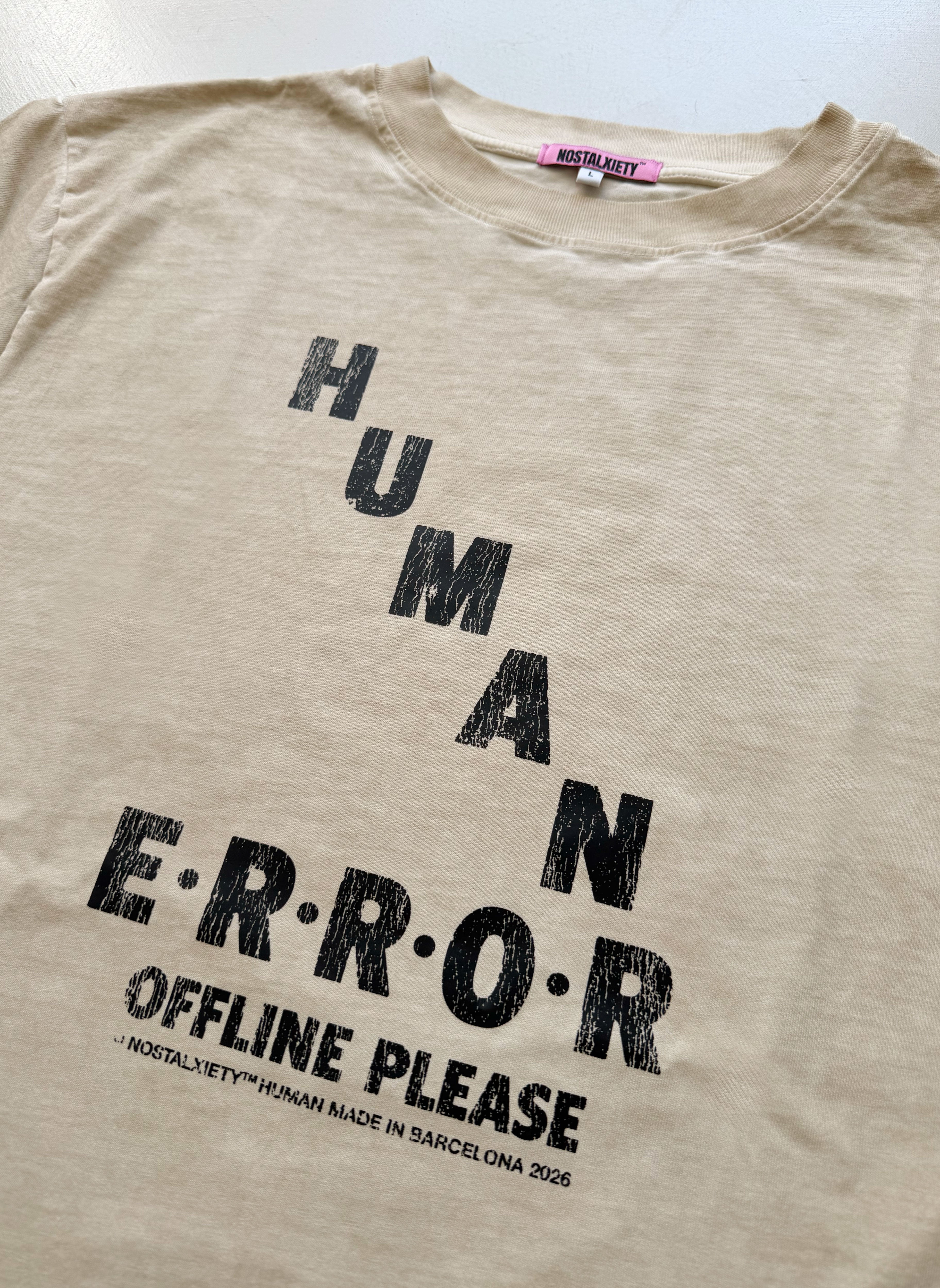 Camiseta HUMAN ERROR - Sand faded