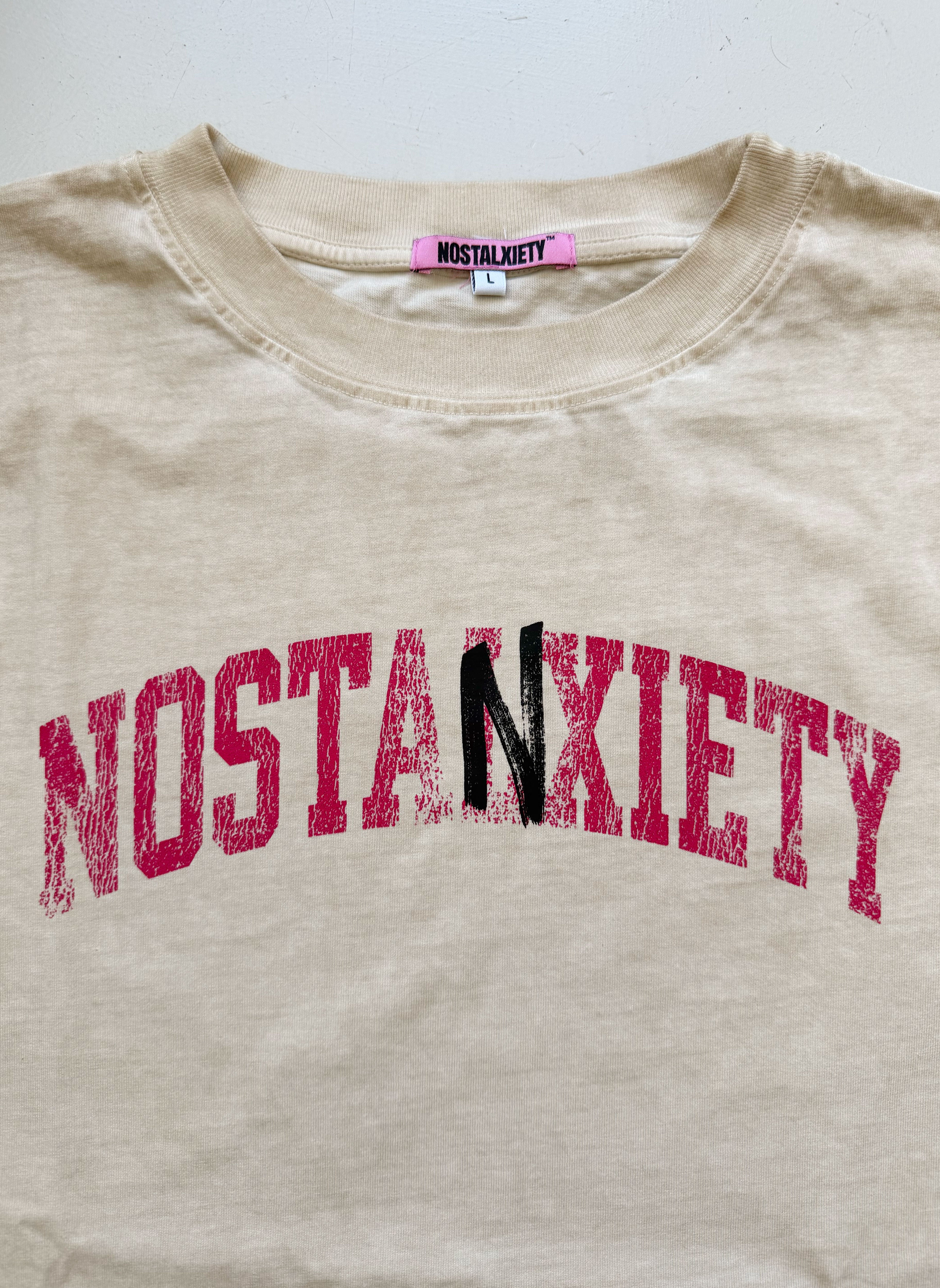 Camiseta UNIVERSITY - Sand faded