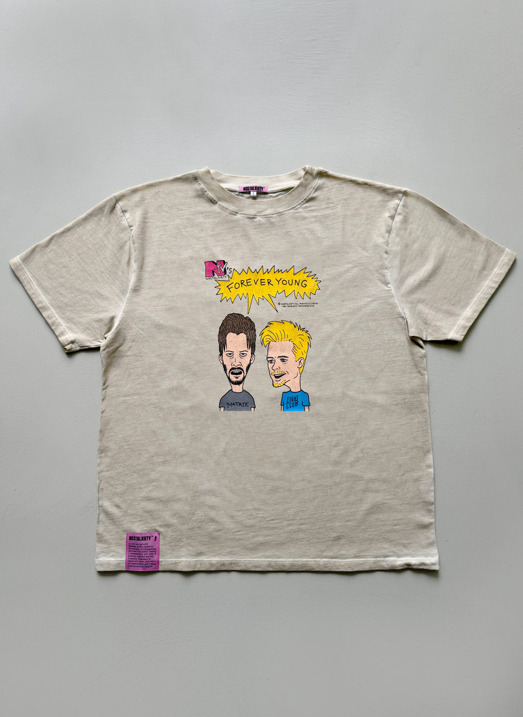 Camiseta FOREVER YOUNG - Bradvis & Butt-Reeves - Off White Front